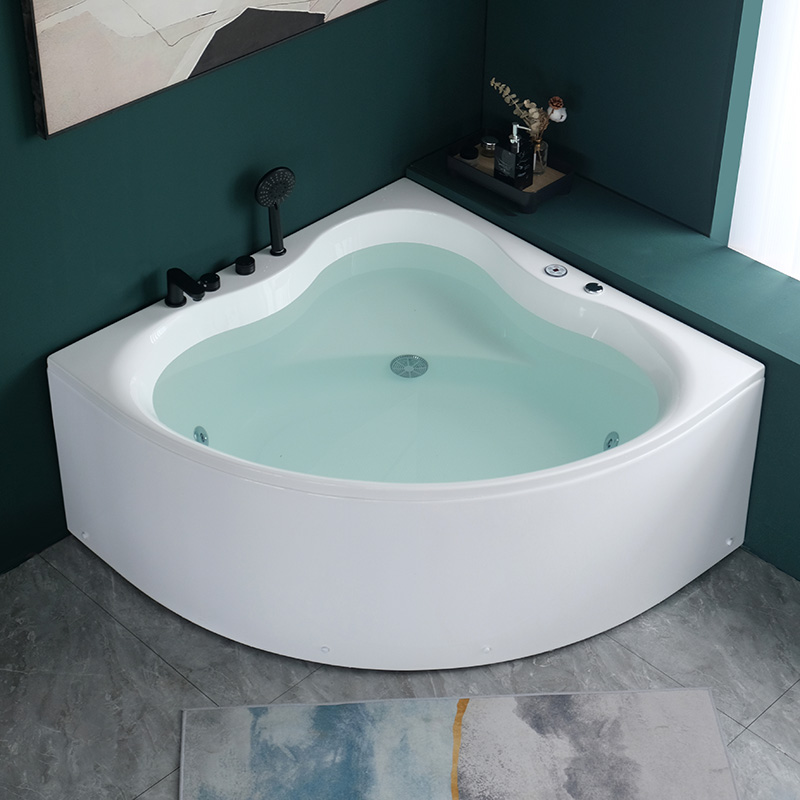 浴缸家用小户型三角扇形智能数显恒温加热按摩双人情侣深泡澡浴盆