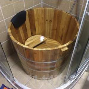 泡澡药浴坐浴浴浴盆[圆形大人浴缸杉木沐浴木桶全身木质成人洗澡