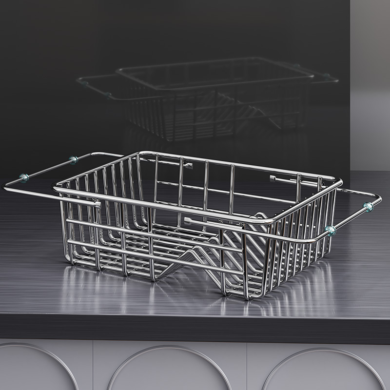 304不锈钢沥水碗盘架水槽碗篮可伸缩厨房置物架水池洗碗滤水收纳