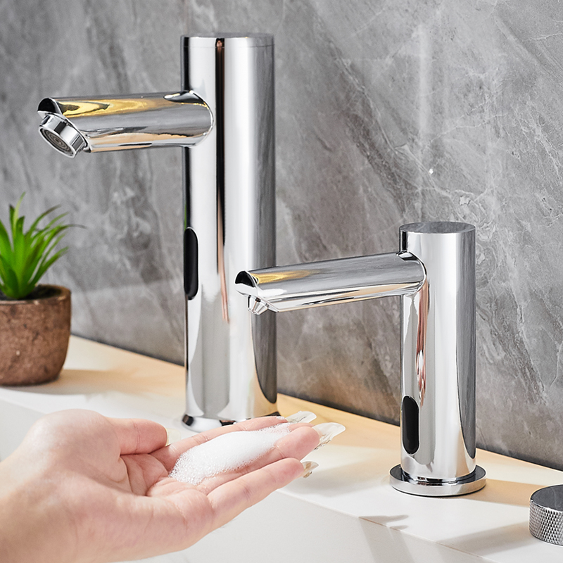 酒店台面水龙头式智能感应泡沫洗手液机全自动感应皂液器商用