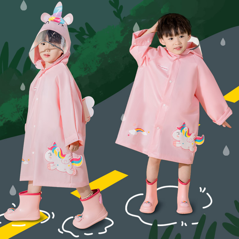 儿童雨衣女童孩套装独角兽防水全身2022新款小童雨鞋轻便宝宝雨披