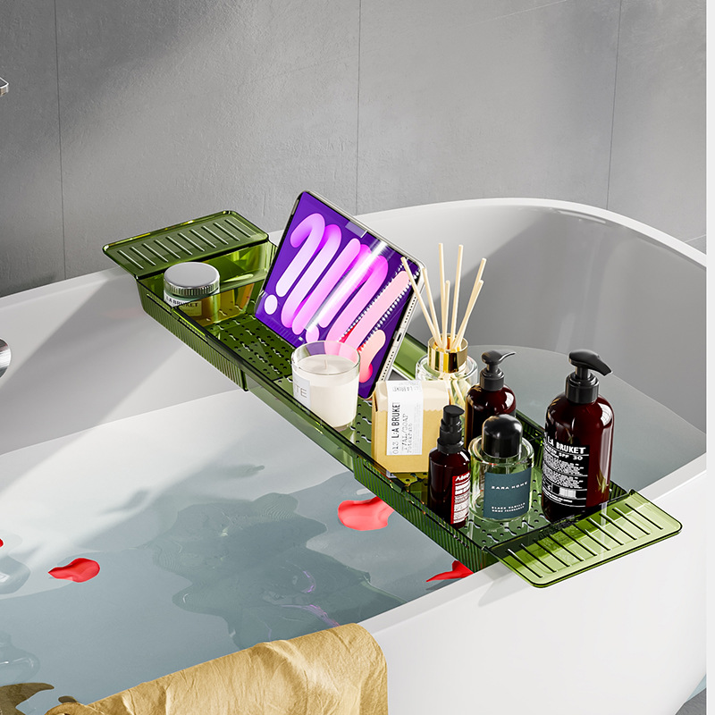 KP30卫生间可伸缩沥水浴缸置物架泡澡置物板浴室厕所毛巾浴室