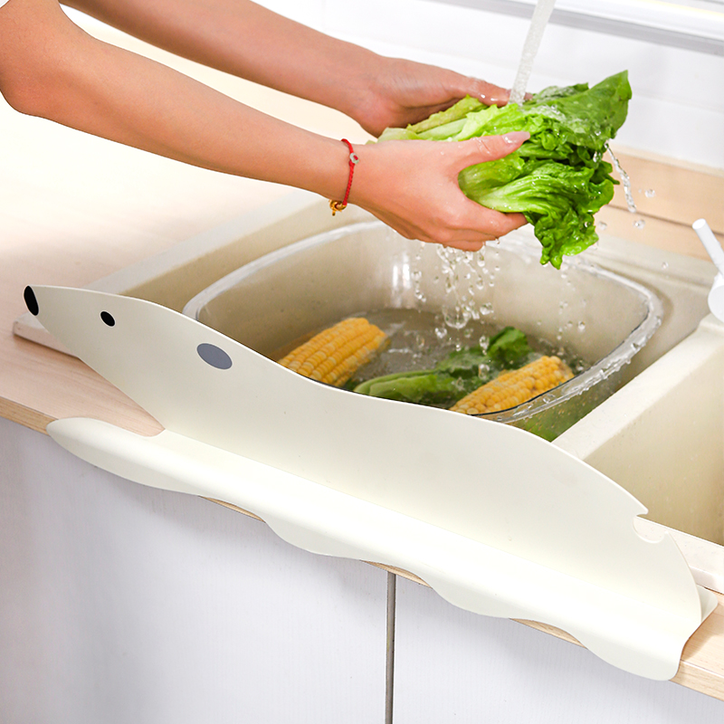 水槽水板洗碗池防溅水洗手台洗菜盆隔板缘挡水条厨房塑料水池边挡