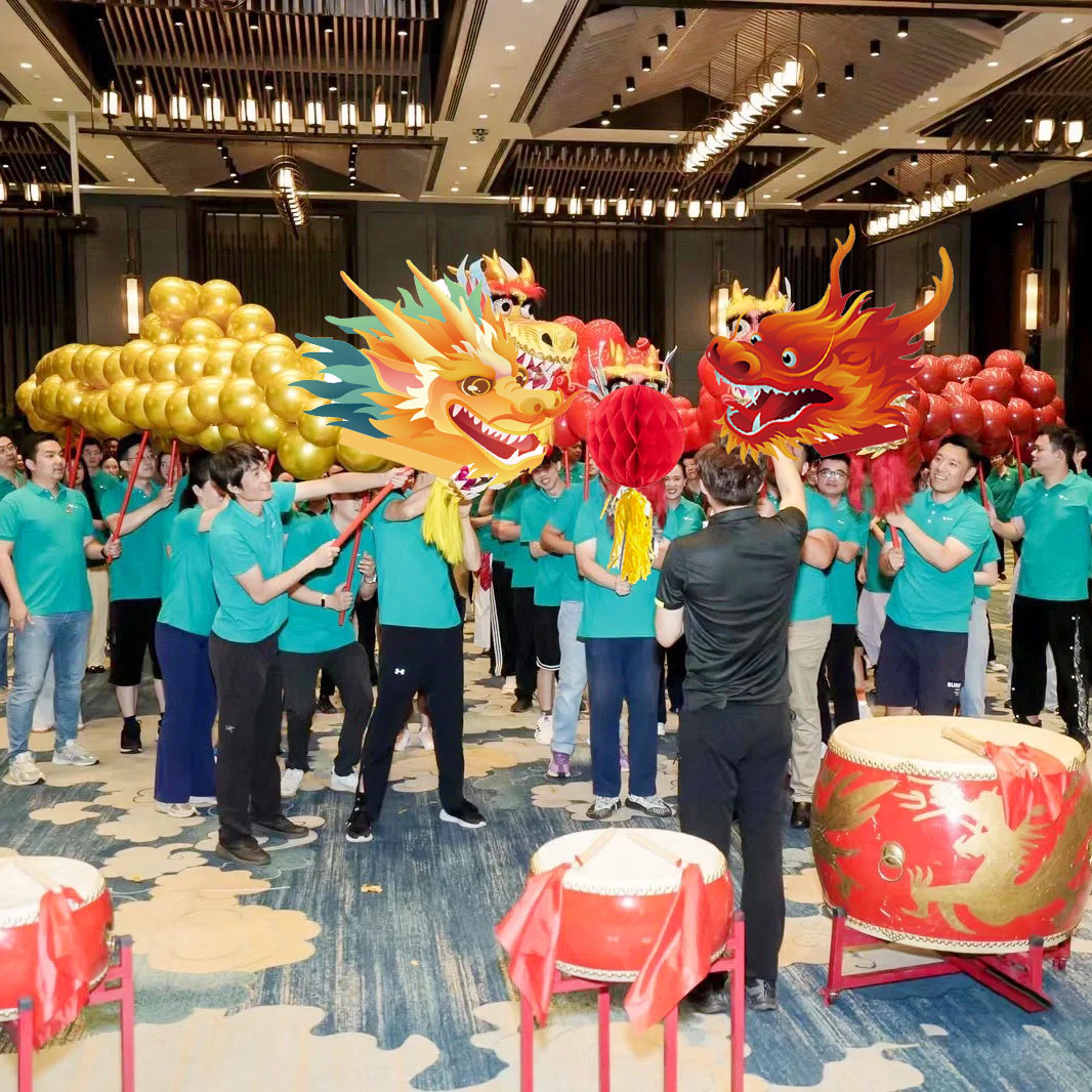 周年庆新泡泡龙气球创意气球舞龙年会立体龙头户外拓展团建道具