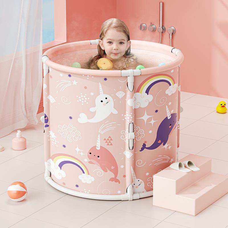 儿童洗澡桶宝宝泡澡桶新生浴缸婴儿游泳桶家用可折叠沐浴盆洗澡盆