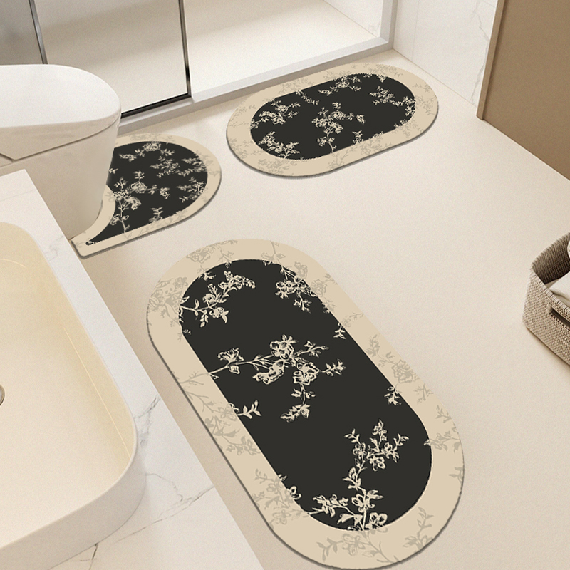 浴室地垫厕所洗手间洗手台脚垫马桶垫子硅藻泥吸水速干防滑卫生间