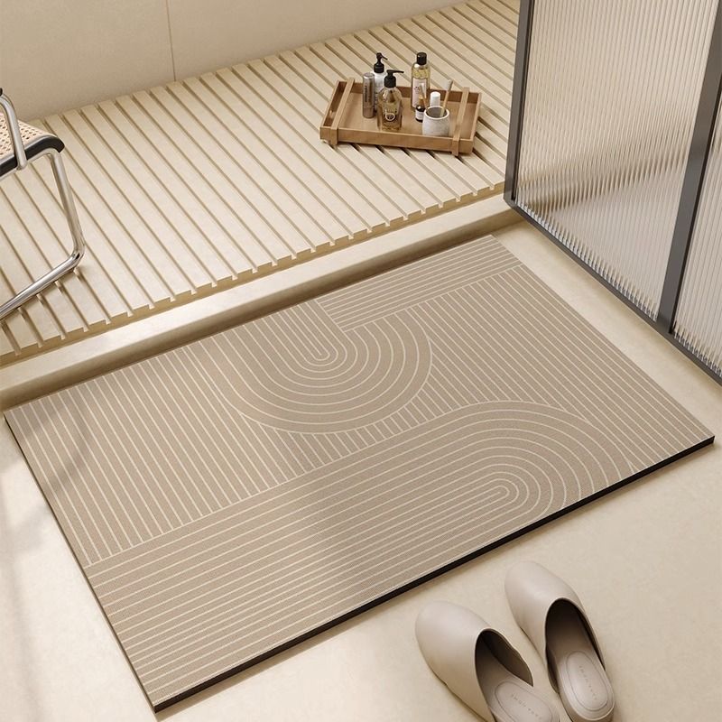 浴室吸水地垫软硅藻泥简约卫生间门口地毯家用进门防滑速干脚垫子