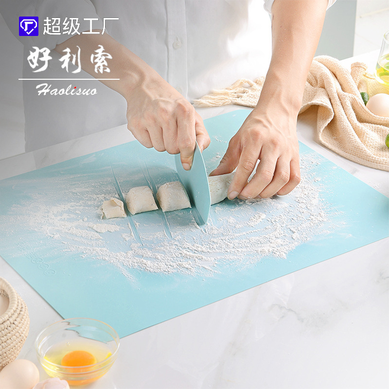 好利索揉面垫大号加厚耐高温硅胶面垫塑料擀面杖家用案板烘焙工具