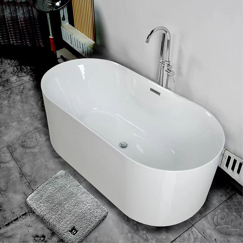 定制亚克力家用小户型浴缸酒店公寓浴缸独立式可移动无缝一体贵妃
