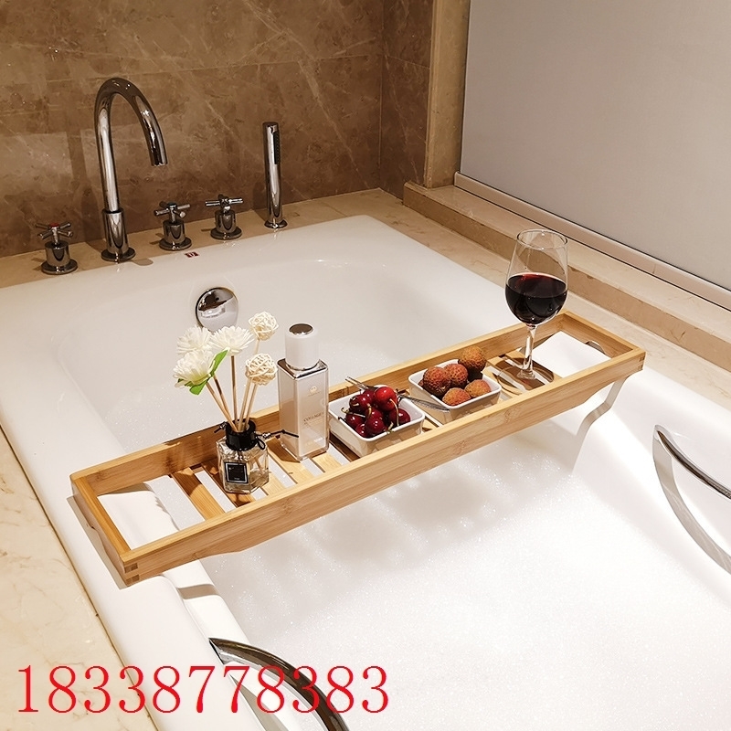 浴缸架轻奢浴缸置物架欧式多功能防滑泡澡支架浴室木桶平板手机架