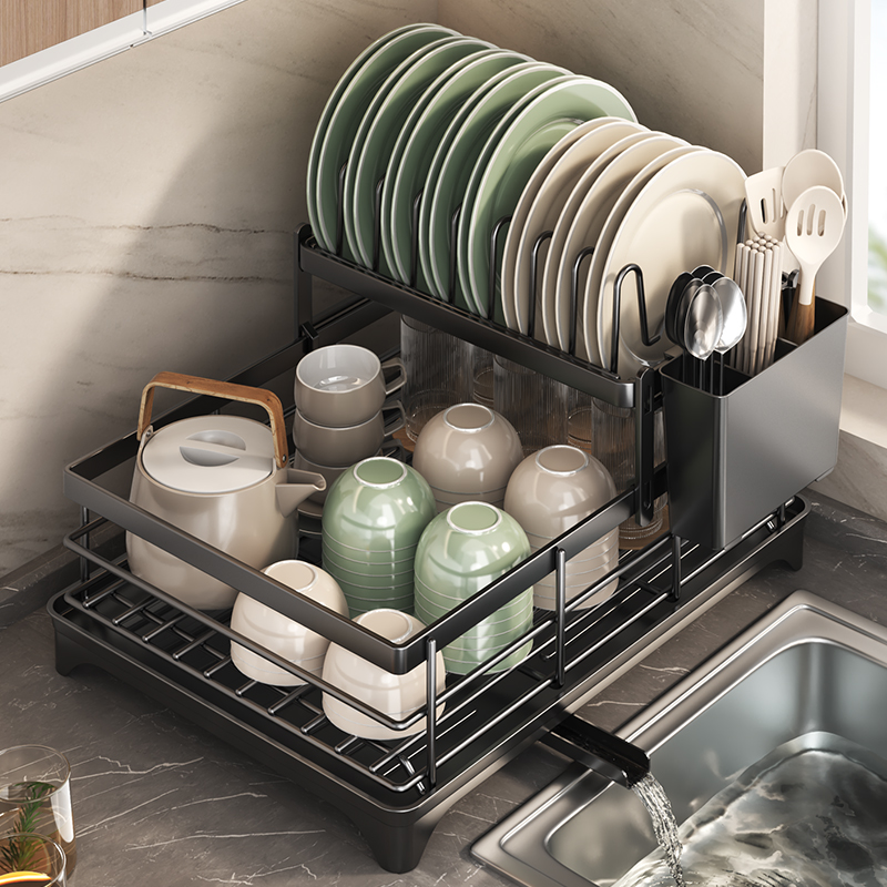 新款排水碗架沥水架厨房置物架家用台面碗盘碗碟收纳架水槽沥水篮