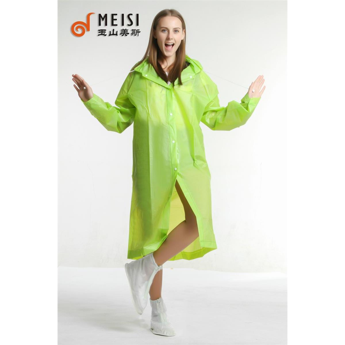 全新料工厂订购EVA连体透明雨衣 多色无味旅游骑车反复用雨衣