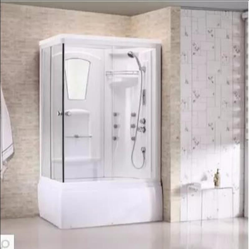 定制整体淋浴房浴室卫生间 沐浴洗澡间长方形浴缸弧形钢化玻璃