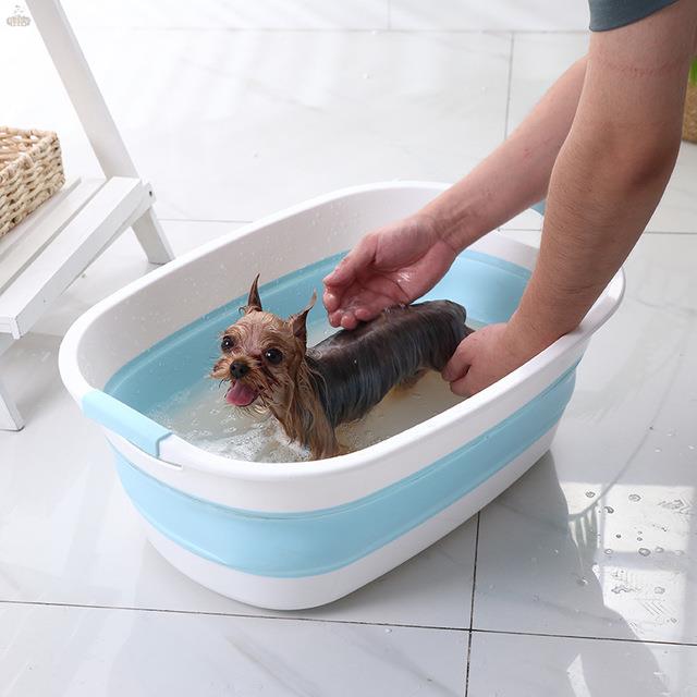 狗狗洗澡盆可折叠用品泰迪小中型犬浴盆浴缸宠物猫咪专用盆泡澡桶