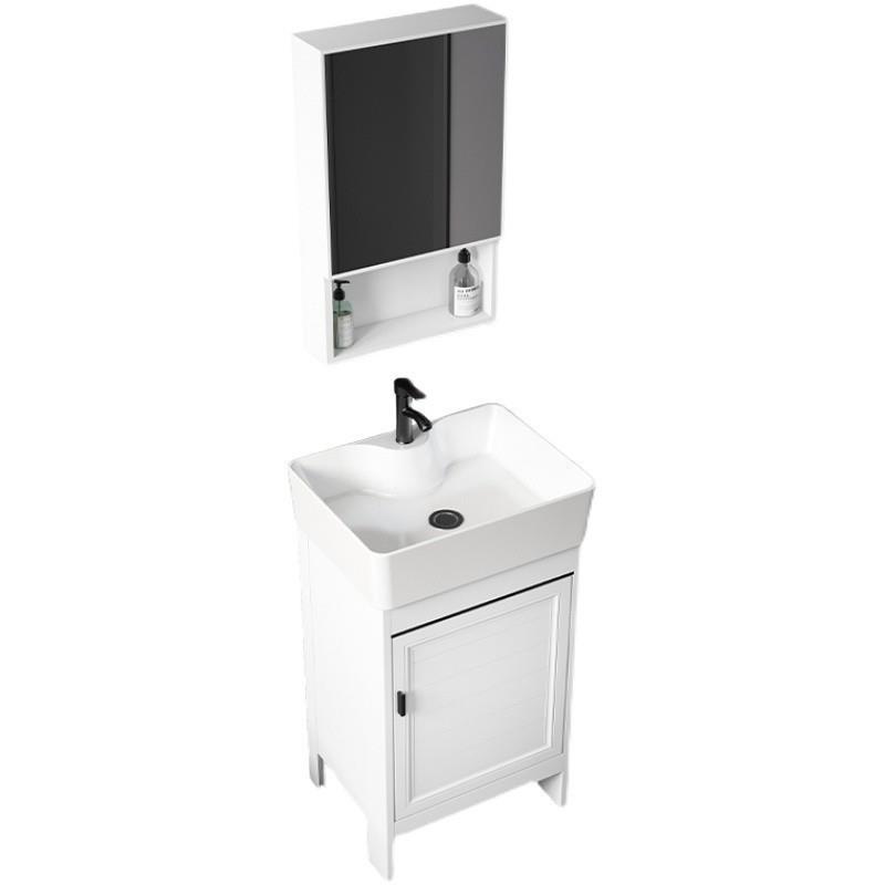 新款小户型浴室柜组合太空铝洗脸盆柜卫生间盆洗手盆一体洗漱台窄