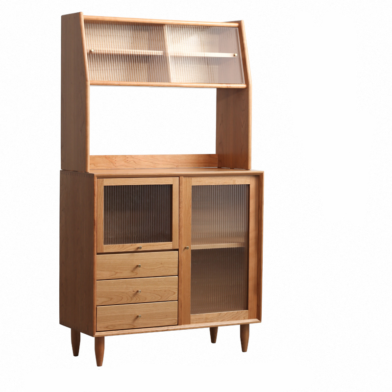 急速发货北欧实木餐边柜橡木斗柜储物柜简约现代边柜原木日式家具