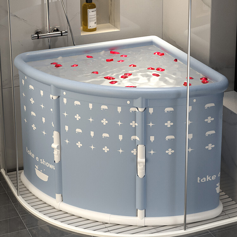 泡澡桶大人折叠全身两人小户型扇形洗澡盆三角浴缸家庭用可坐保温