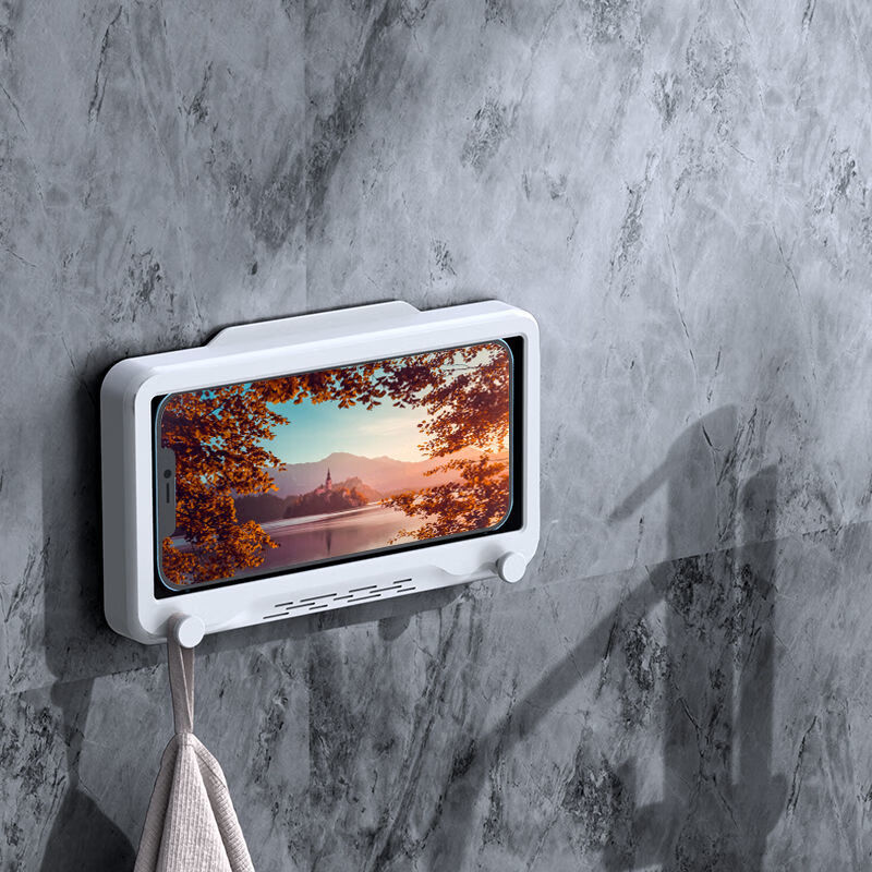 洗澡神器浴室防水手机盒可旋转洗澡看电视神器厕所手机支架追剧贴