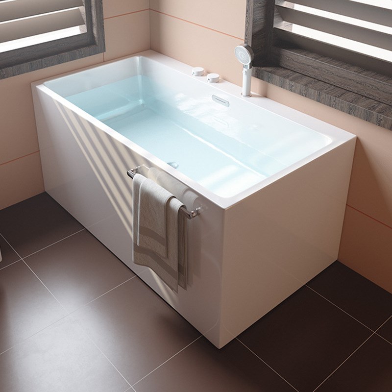 定制家用小浴缸亚克力长方形浴池民宿小户型日式浴缸独立式深泡浴