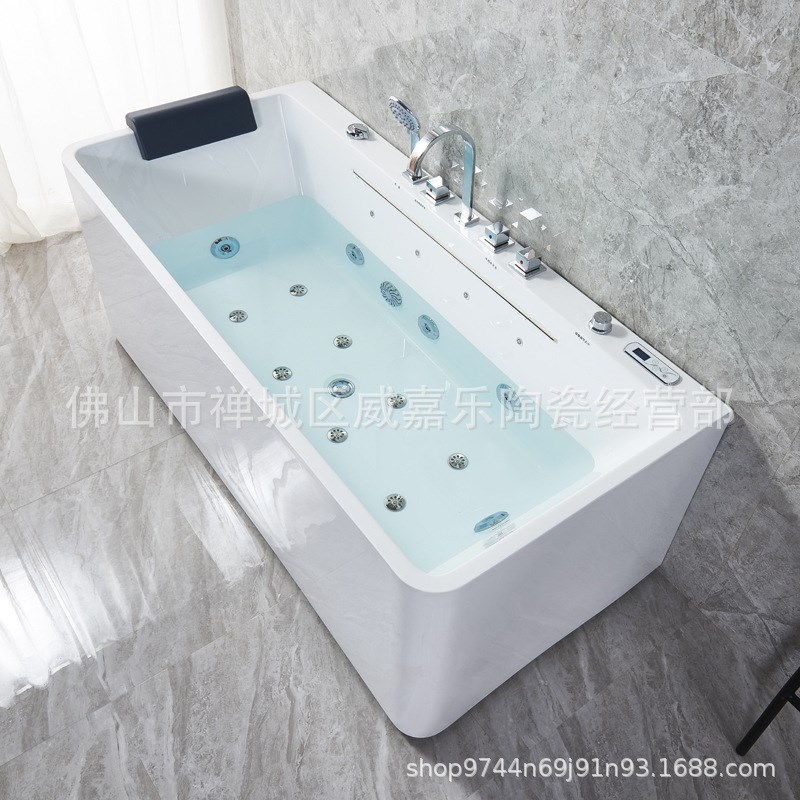 厂家直供亚克力按摩浴缸恒温1.3米1.4米1.5米1.6米1.7米1.8米浴盆