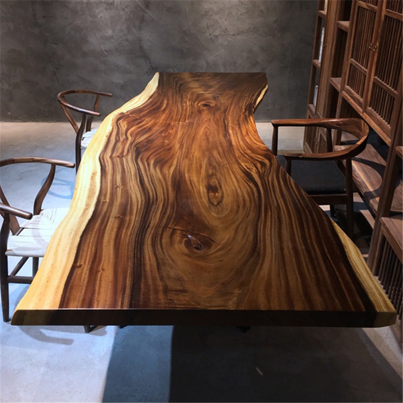 尺寸：304*101*6电脑桌书桌茶桌吧台老板桌高档原木餐桌品质保证