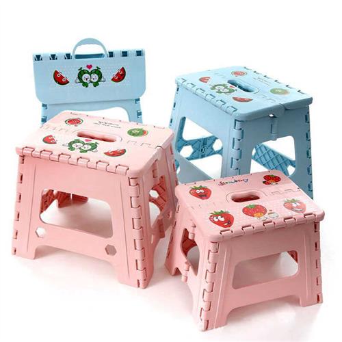 加厚儿童折叠凳 宝宝塑料卡通便携式小凳子 小板凳椅子小孩椅餐凳