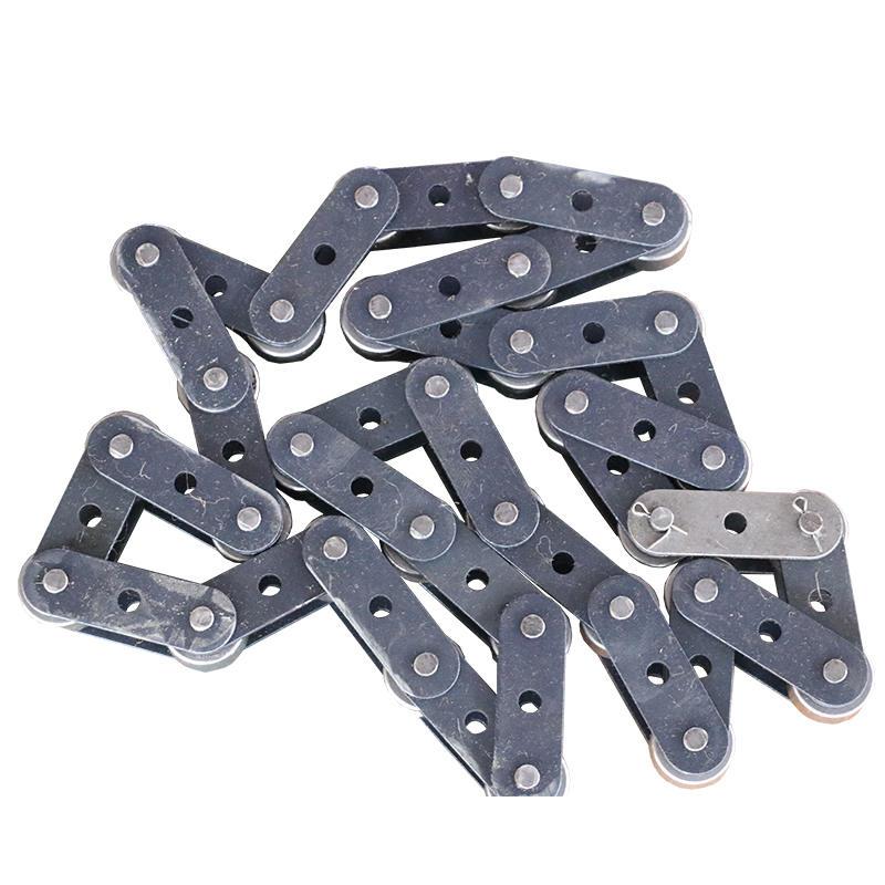 库不锈钢刮板机链条4分5分16A滚子输送链单双排带耳弯板工业传厂