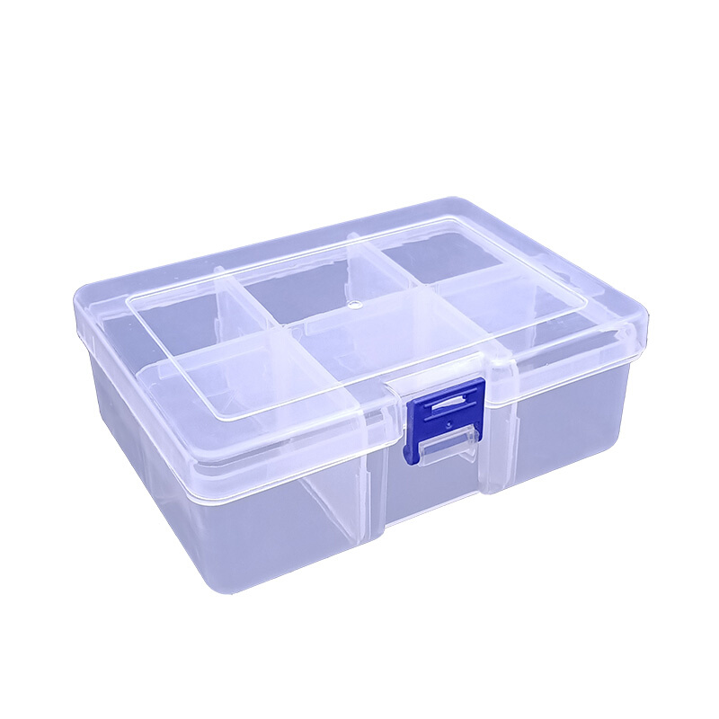 透明塑料盒 加厚五金工具杂物分类盒样品展示盒可拆长方形收纳盒