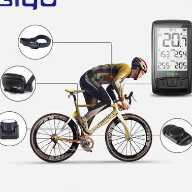 GIYO山地自行车码表USB充电无线夜光防水速度里程表公路骑行装备