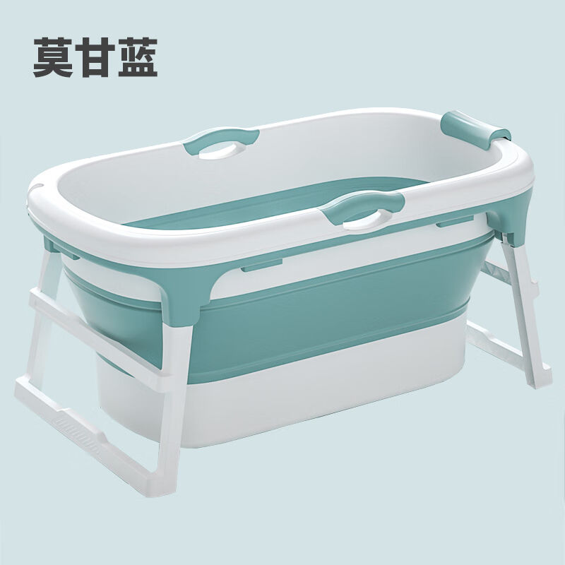 新款可狄泡澡桶可折叠浴缸全身洗澡大号浴桶家用沐浴儿童澡盆蓝色