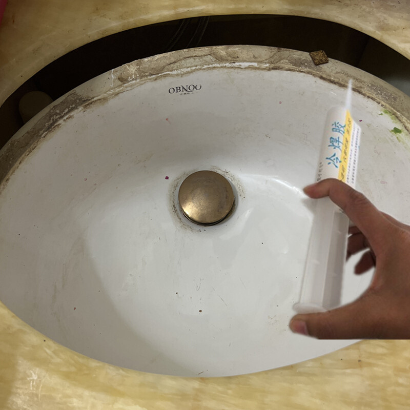 石英石台洗手盆掉了粘接专用胶瓷砖陶瓷台下盆脱落固定水槽云石胶