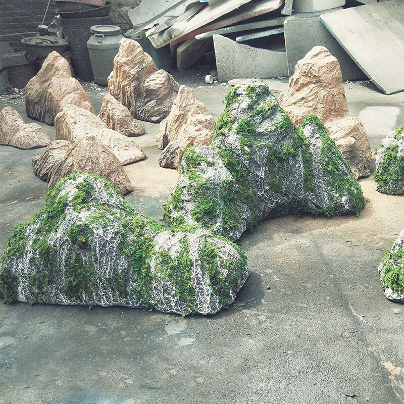 仿真石头造景泡雕模型雪浪石雕塑景观摆件人造石泡沫石头室内假山