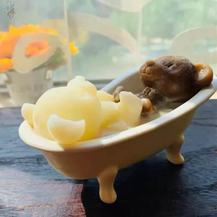 创意陶瓷浴缸碗冰淇淋布丁甜品水果家用特色网红餐厅餐具小碗