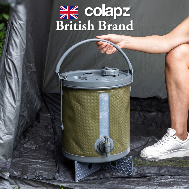 Colapz新款密封便携式水桶可折叠20L储水桶车载户外露营带水龙头
