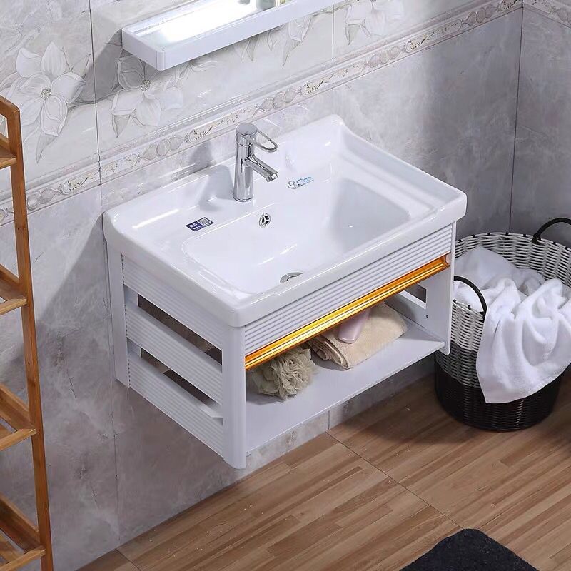 加厚太空铝浴室柜组合洗手挂墙式卫生间小户型洗脸盆柜面盆洗漱台