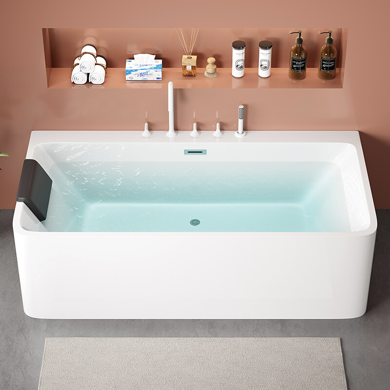 新款方形浴缸家用成人独立一体保温小户型酒店民宿欧式亚克力浴盆