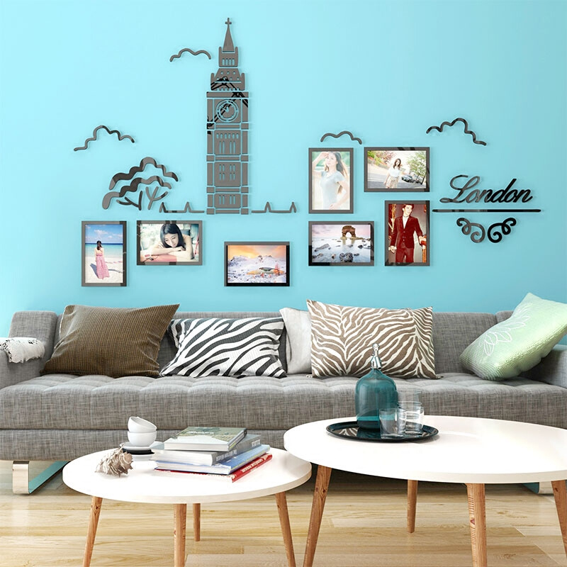 3d亚克力立体创意个性相框墙贴客厅沙发卧室温馨照片墙壁贴纸装饰