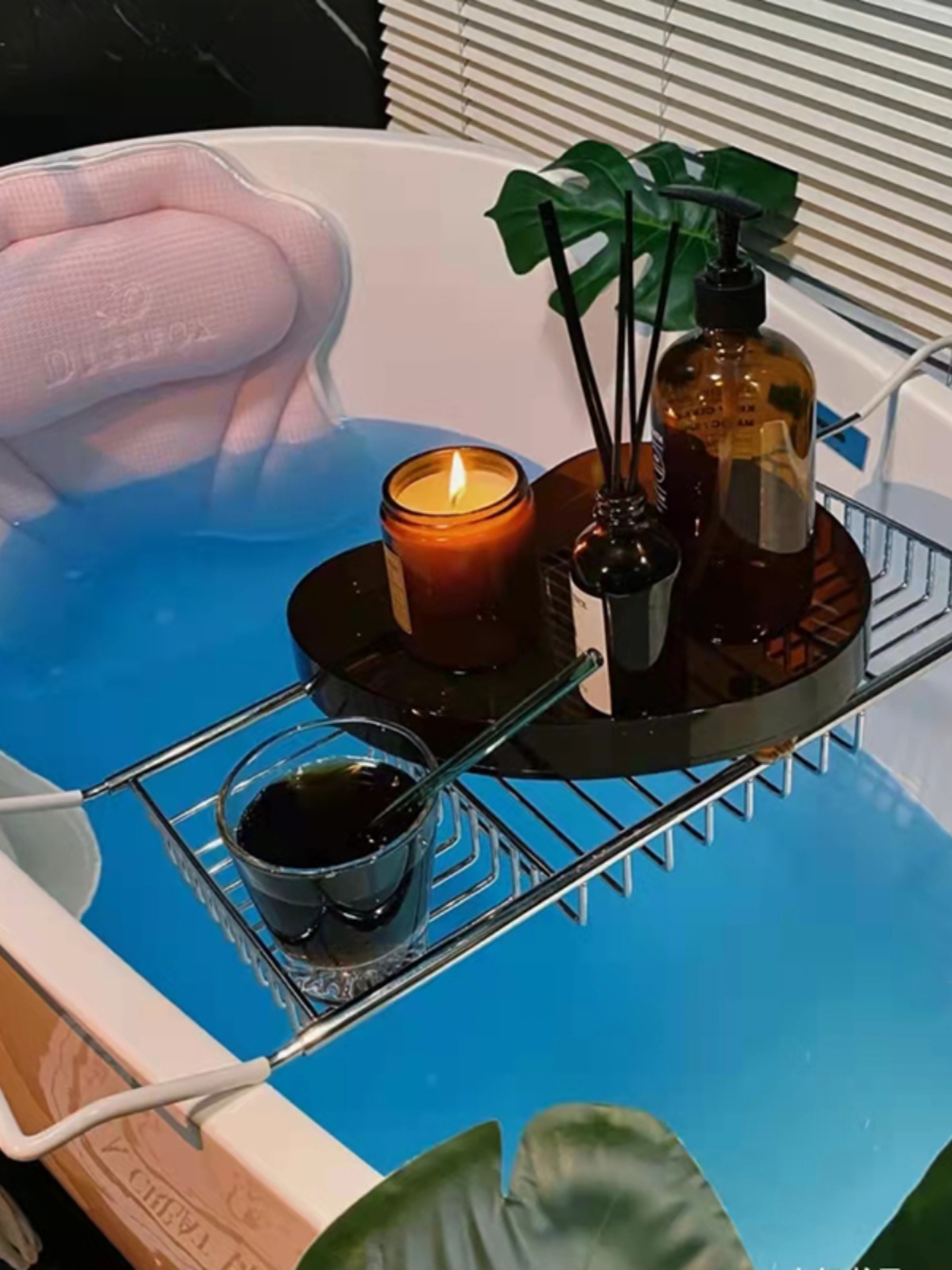 欧式金色浴缸置物架轻奢浴室伸缩防滑浴缸架子不锈钢泡澡收纳架板