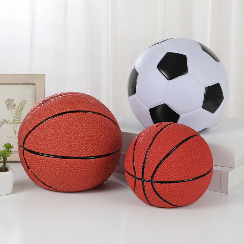 创意足球篮球儿童存钱罐大号防摔储蓄罐只进不出男孩六一生日礼物