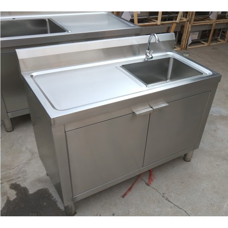 新品整体不锈钢厨房集成一体多功能水池整体橱柜双水槽加厚水槽饭