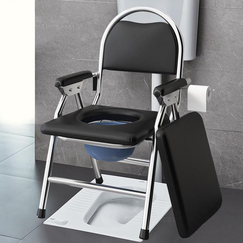 坐便坐便屎凳子可折叠厕器老人蹲式所移动马桶座椅孕妇坑改拉椅子