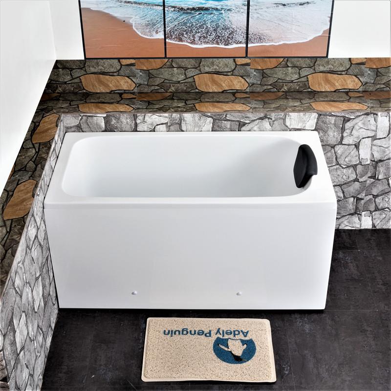 定制浴缸家用卫生间小户型日式简约方形长方形窄深泡坐式小型60宽