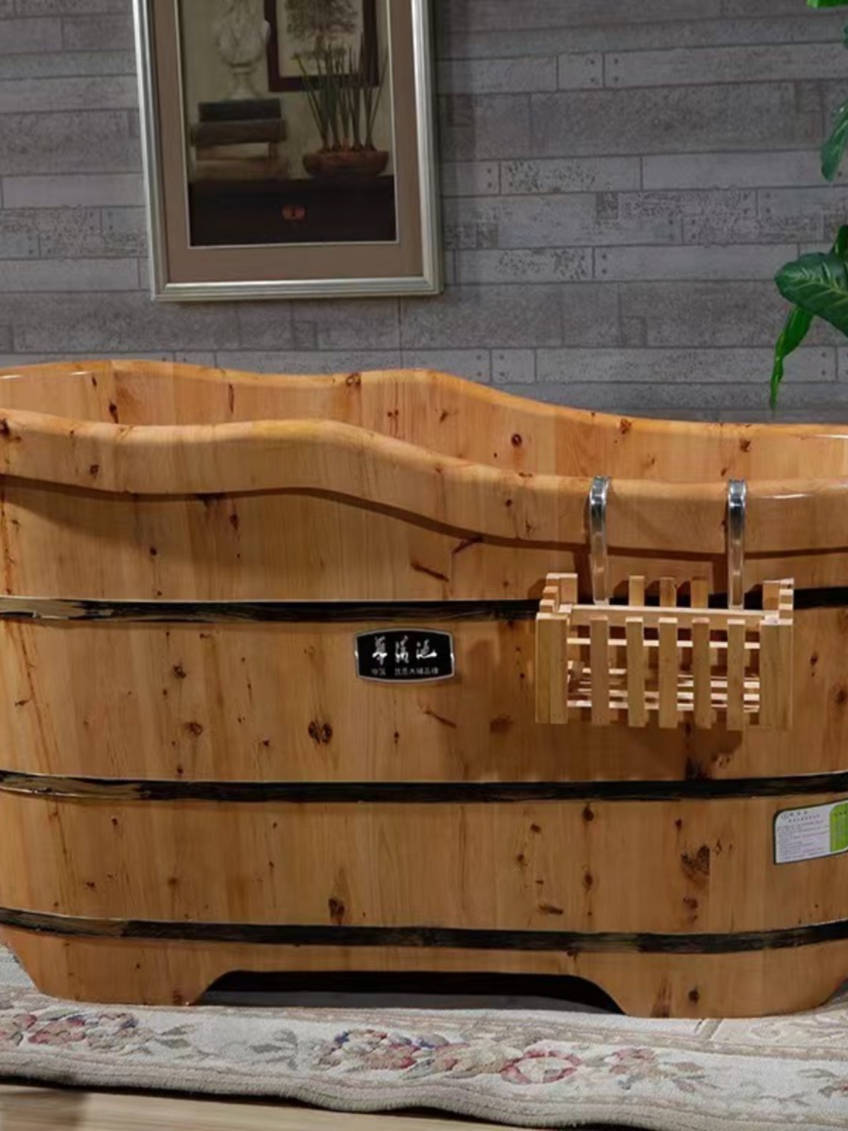 新品波浪型家用商用泡澡洗澡木桶木质沐浴桶成人实木浴缸加厚单人