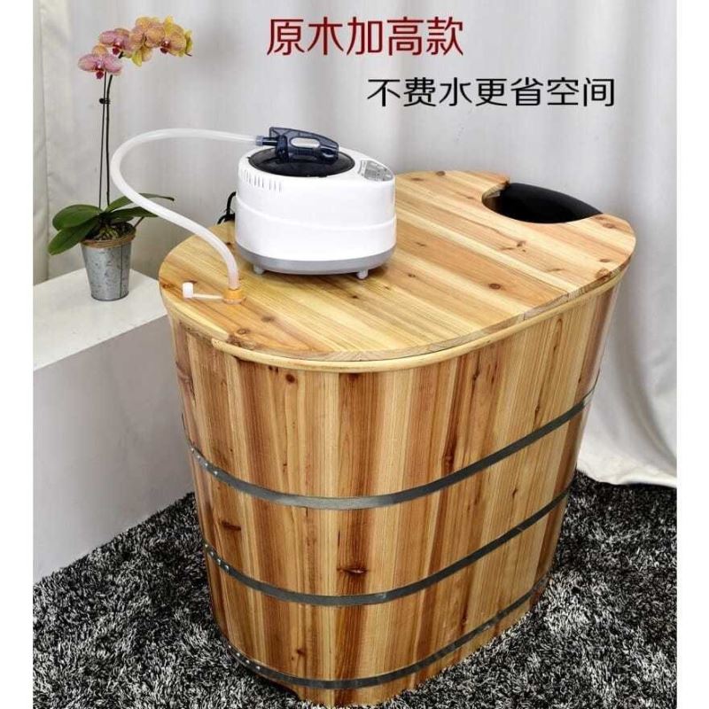 加高不泡澡家用单人浴桶成人木桶 木浴缸桶占地桶沐浴桶洗浴洗澡