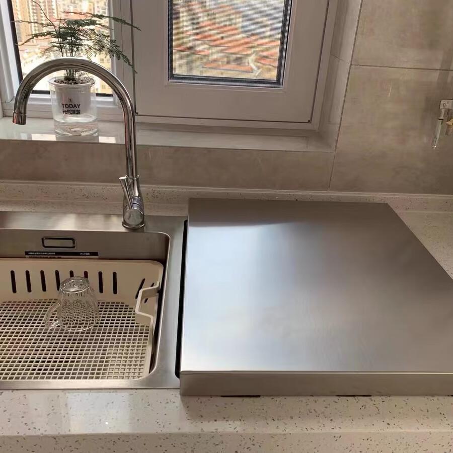 阿尤布定制方水槽洗碗机不锈钢盖板厨房置物架洗菜盆水槽盖板