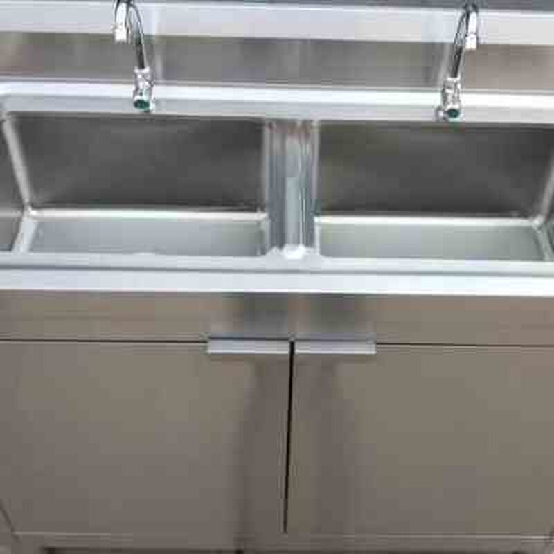 不锈钢定制橱柜水池不锈物柜厨柜厨房灶台整体家用储物用水水槽柜