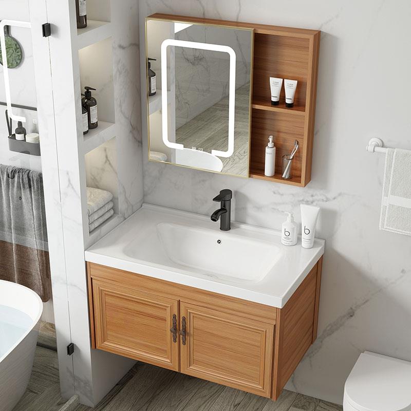 太空铝浴室柜现代简约洗脸盆柜组合卫生间小户型洗手盆阳台洗漱台