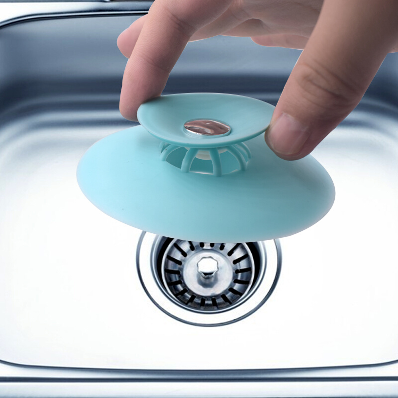 卫生间水槽下水道防臭器按压式地漏盖洗手盆塞堵漏水厨房水池塞子