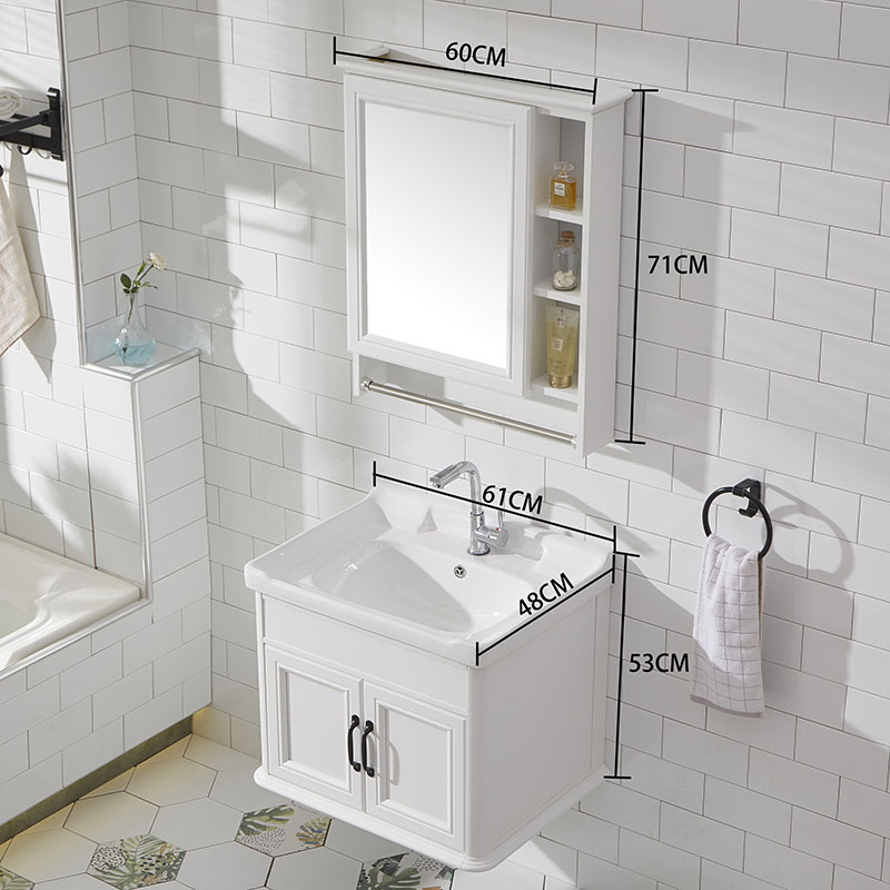 现代简约落地式浴室柜组合卫生间洗脸盆柜组合洗手盆工程台盆柜
