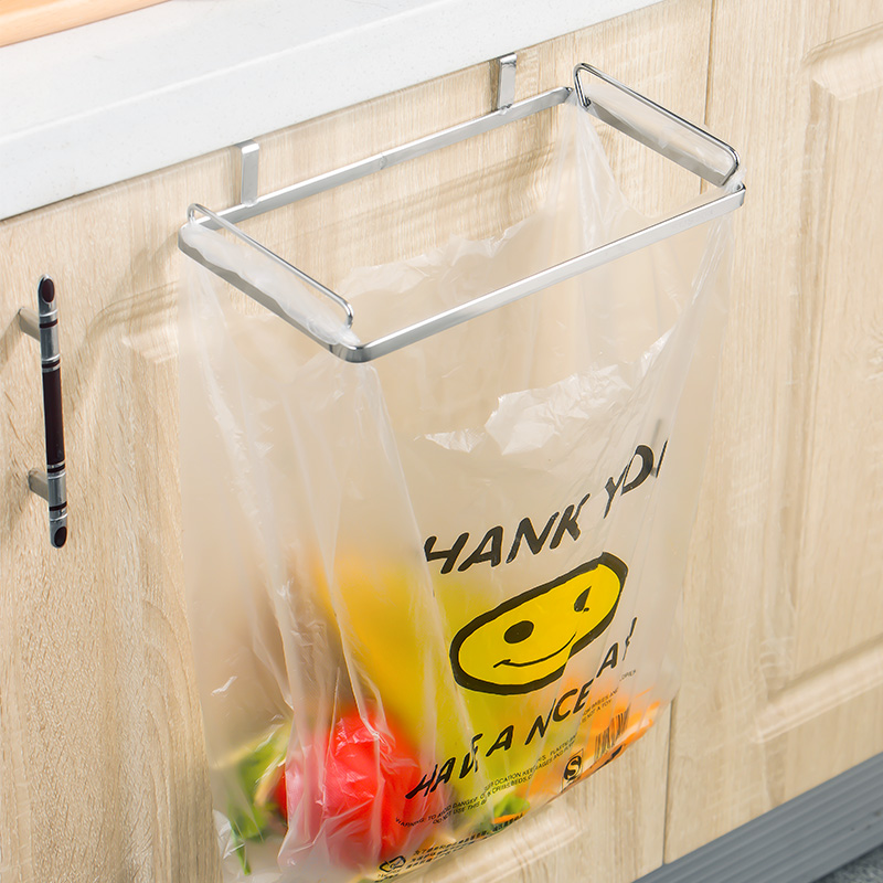 塑料袋支撑架简易垃圾架厨房不锈钢垃圾袋支架挂架挂式垃圾桶架子